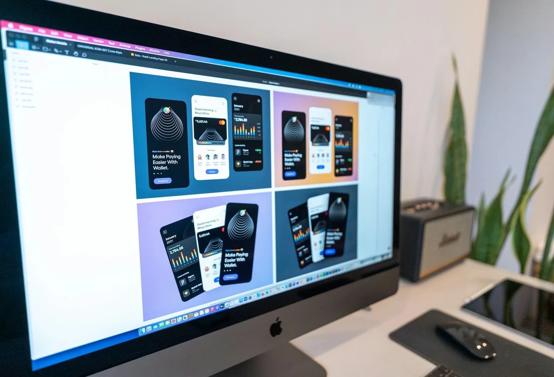 A responsive website interface displayed on a desktop screen