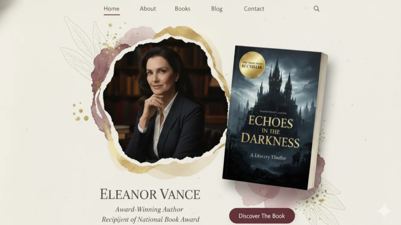 A visual direction for a author or maker website