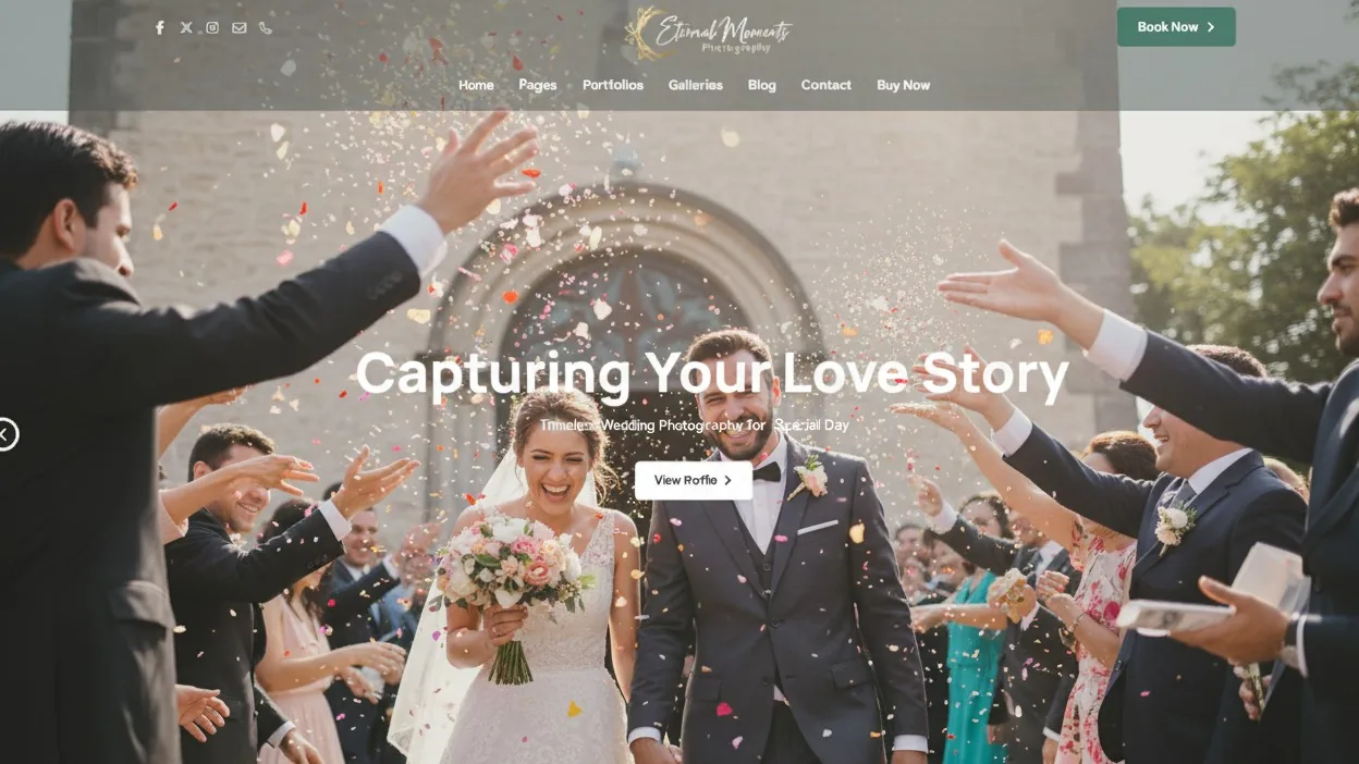 A visual direction for a photographer or creative professional website